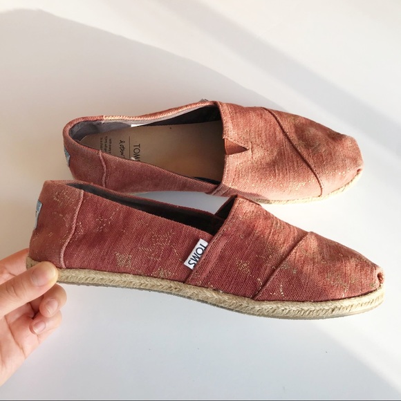 TOMS x & Other Stories Canvas Flats Neutral Rust - Picture 4 of 8